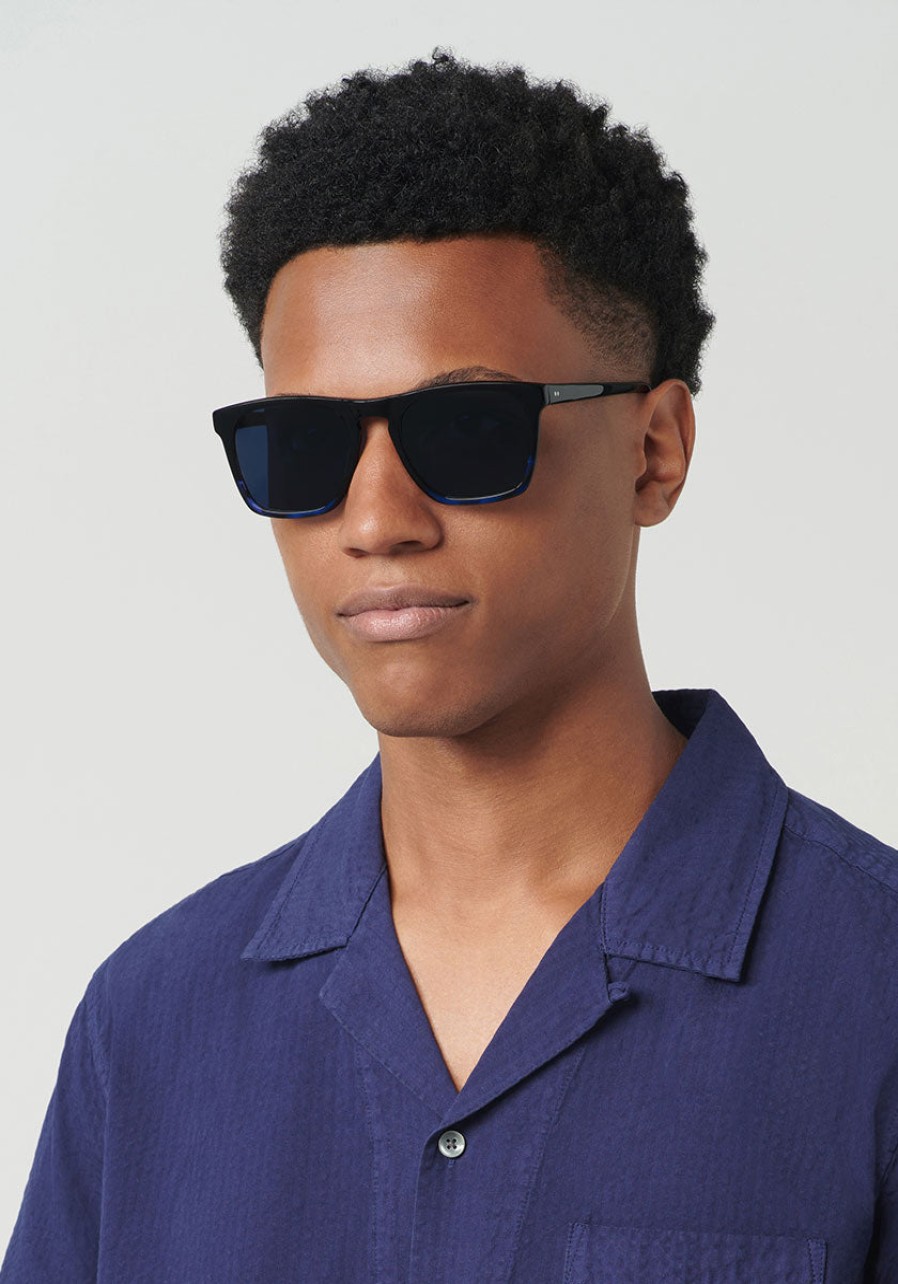 KREWE Men'S | Lenox | Black + Cobalt Polarized