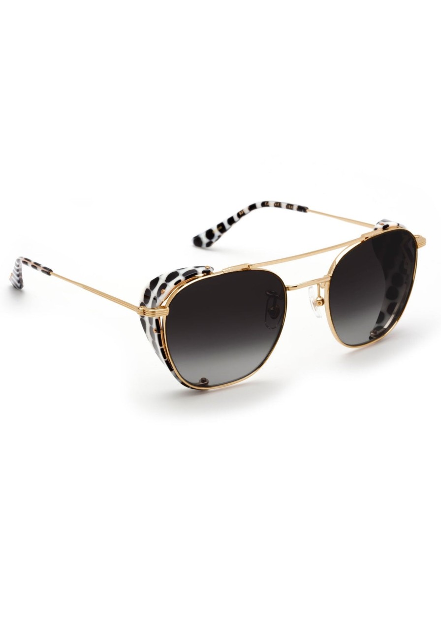 KREWE Women'S | Earhart Blinker | Matte Black + 24K Domino