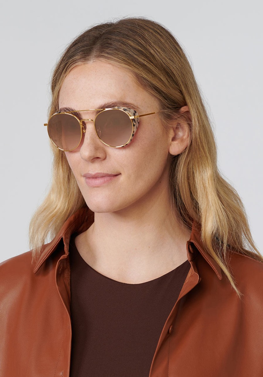 KREWE Women'S | Tchoup Blinker | 24K + Matte Oyster Mirrored